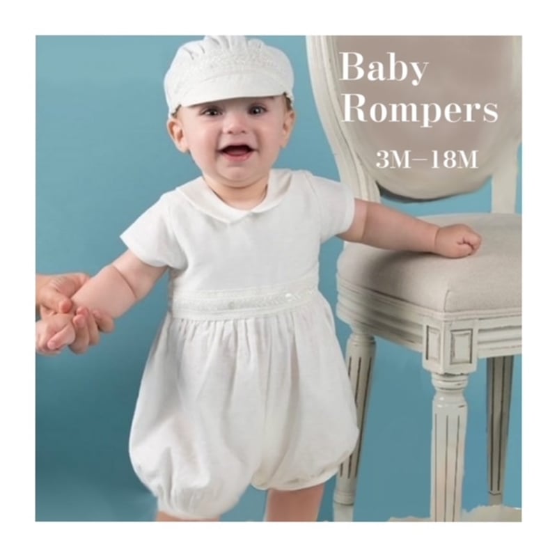 ベビー ロンパース 帽子 セット 撮影 セレモニー 百日 お食い初め