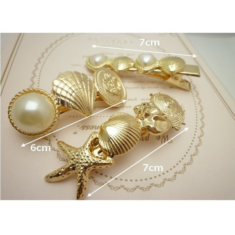 ヒトデのレジンヘアピン2個セット ヒトデのレジンヘアピン2個セット