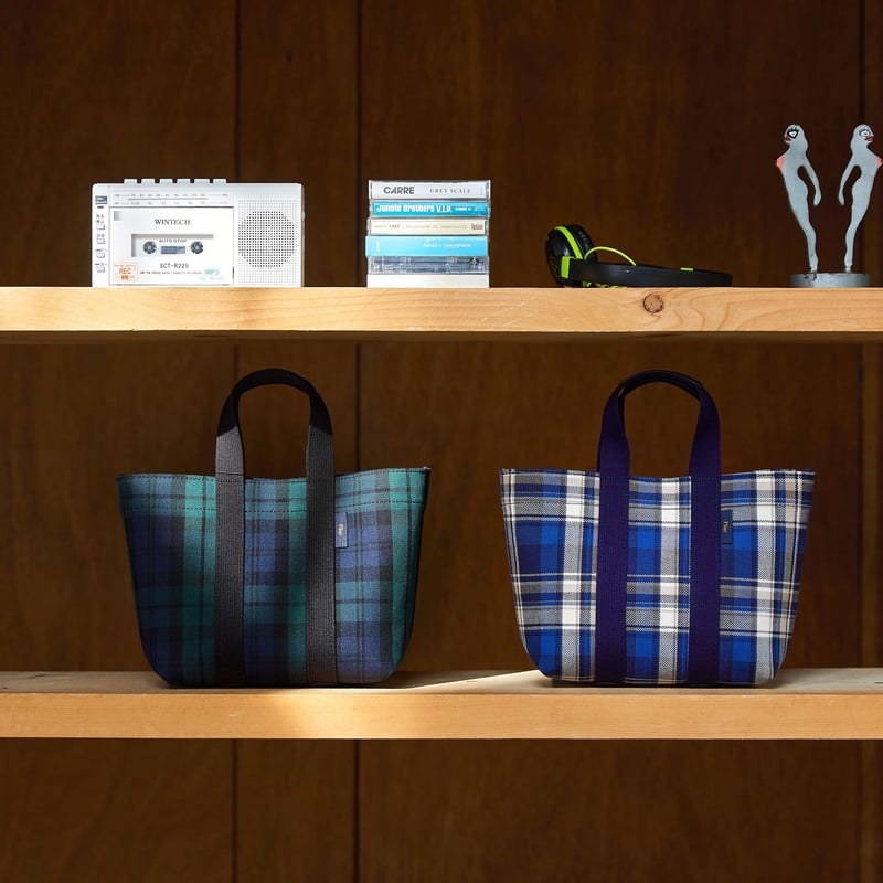 EVERGREEN CHECK TOTE XS【OK-010C】 | Filer