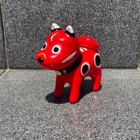 ソフビいぬギンちゃん-赤べこ