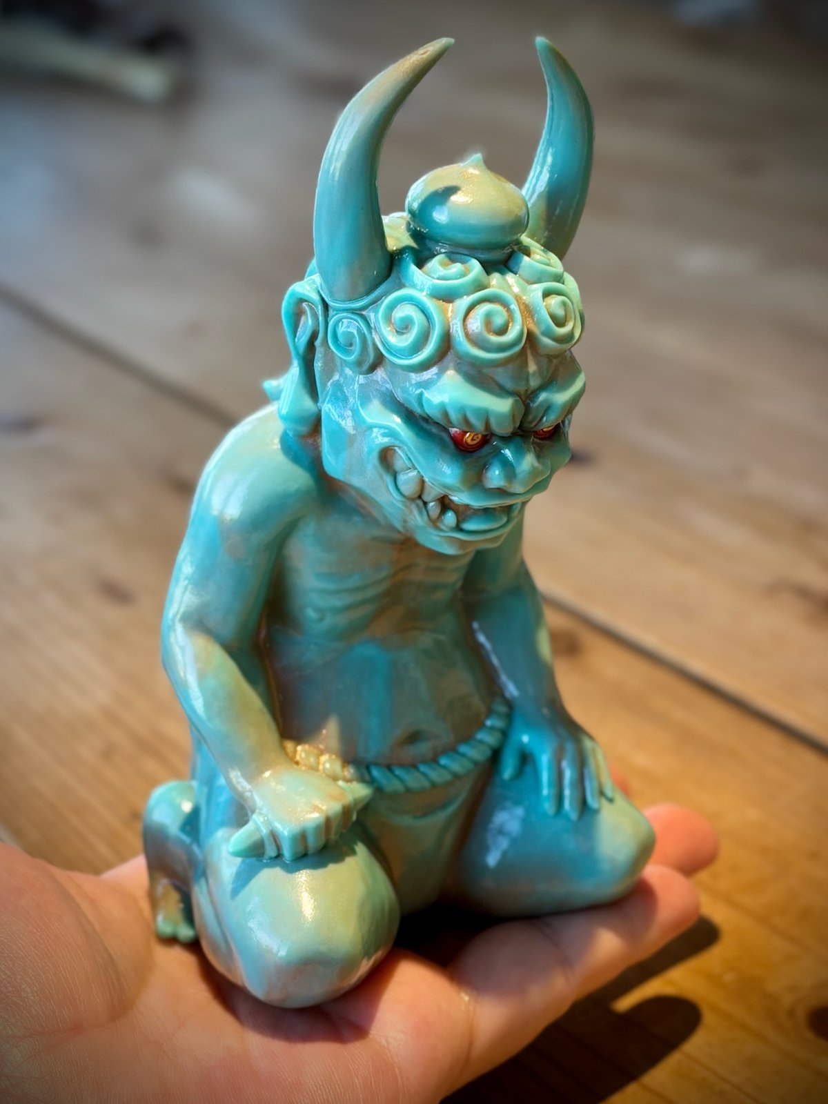 む*し様 デビィ　ソフビ オニデーシ - 緑青 | 銀印本舗