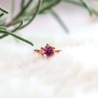 《K18ゴールド》ミルククラウン型 誕生石大粒 ベビーリング Couronne［刻印可］