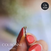 《シルバー》ミルククラウン型 誕生石大粒 ベビーリング Couronne［刻印可］