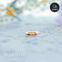 《K18ゴールド》ポリゴン型 ベビーリング Martelée 誕生石1つ埋め込み［刻印可］