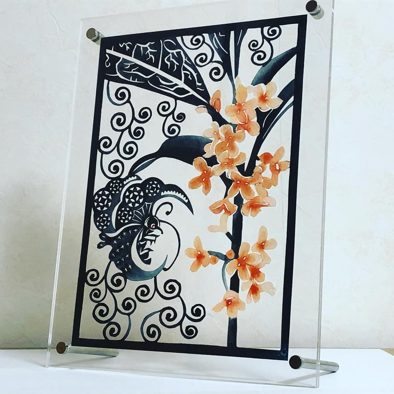 金木犀唐草大岡七宝蝶文様 | 胡蝶の杜