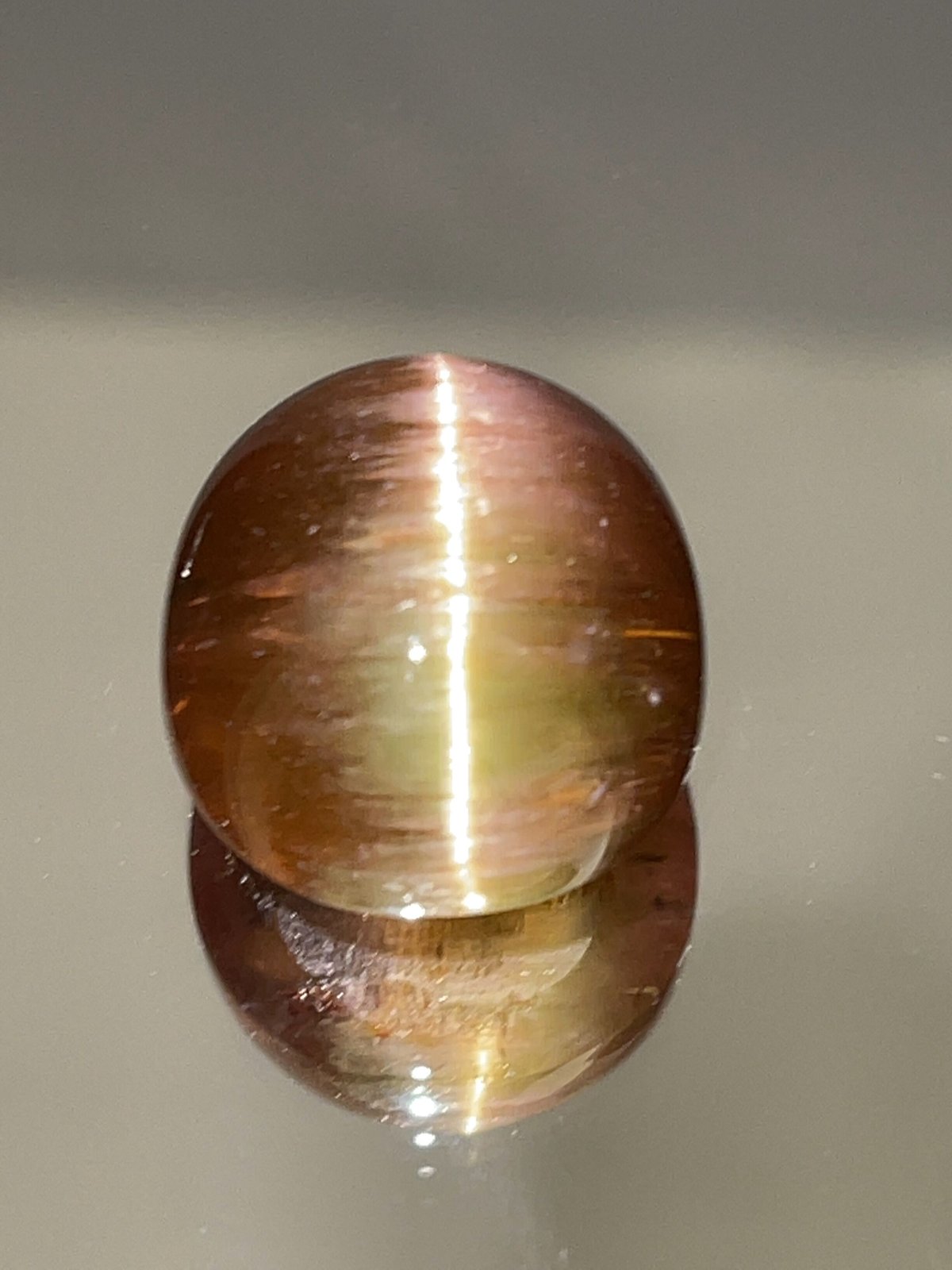 ブラジル産バイカラートルマリンキャッツアイ 33.802ct | EMERIA