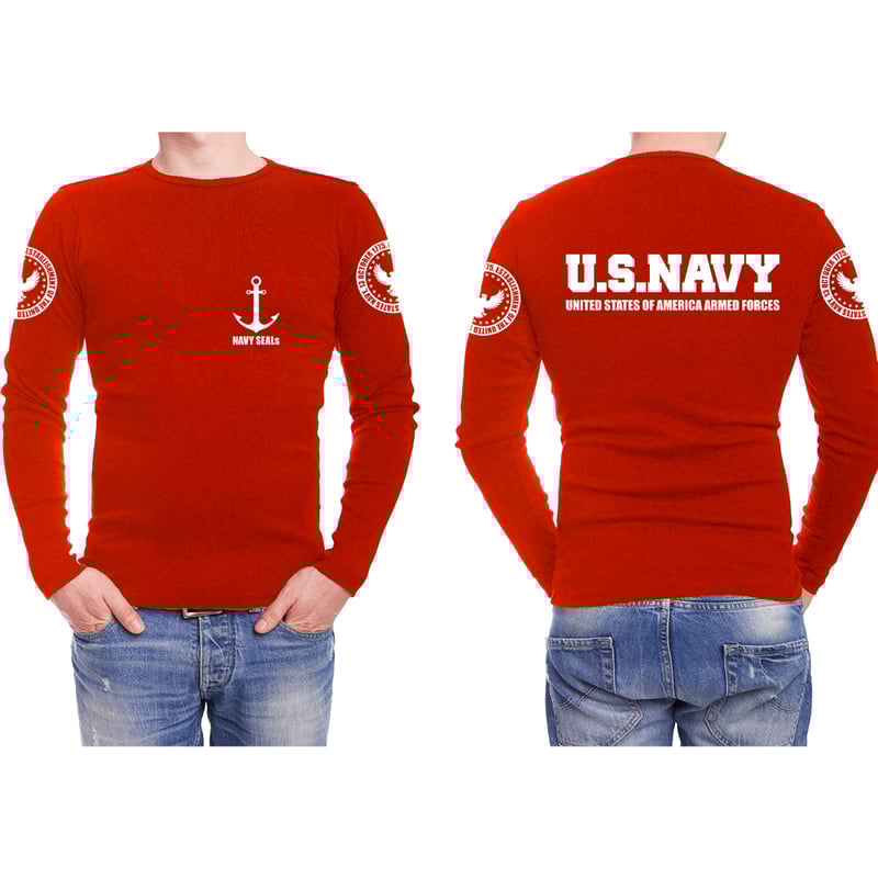 新品　2025春夏モデル 長袖Tシャツ　 Mサイズ 2025年新作! 秋冬用肉厚ロングTシャツ【レッド】 | MJデザイン