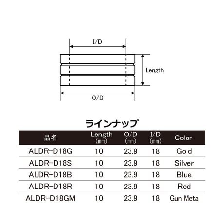 リールシートリング [ALDR-D18]