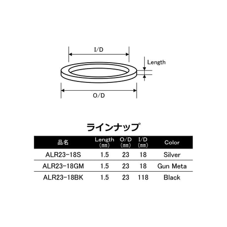 エンドキャップリング [ALR23-18]