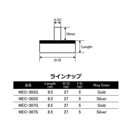 ウッドエンドキャップΦ27[WEC+リング]
