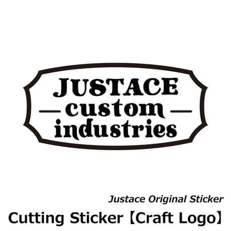 Justaceカッティングステッカー 大　[Craft Logo]