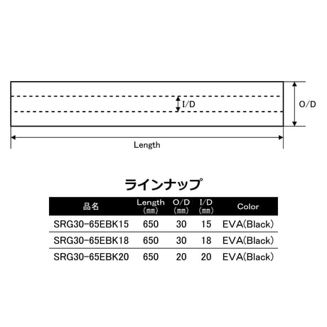 ストレートグリップ [SRG30-65EBK15~20]