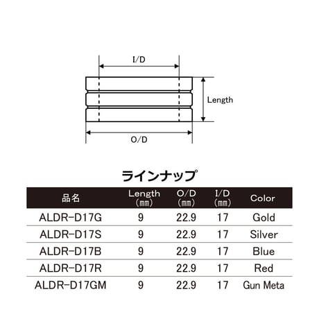 リールシートリング [ALDR-D17]