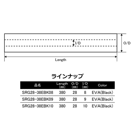 ストレートグリップ [SRG28-38EBK8~10]