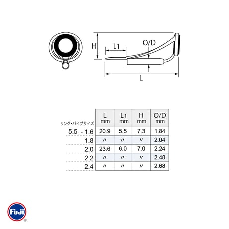 富士工業 T-MNST-5.5-1.6~2.4 [チタン]