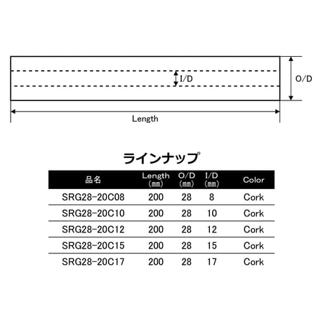 ストレートグリップ [SRG28-20C8~17]