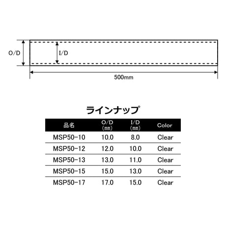 MCTカーボンパイプ [MSP50-10~17]