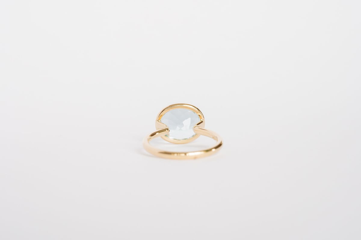 K18YG 大粒アクアマリン リング | cerchio