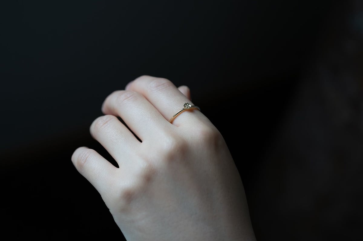 K18イエローゴールド かすみ草 リング | cerchio