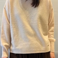 huitieme nid ボートネックウールニット