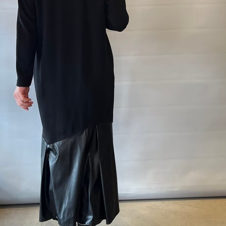 HERENCIA 裾異素材切り替えワンピース