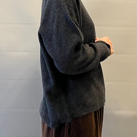 huitieme nid ボートネックウールニット