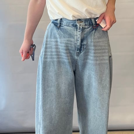 PASSIONE タックデニムパンツ