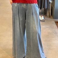 ayane コットンワイドデニムパンツ