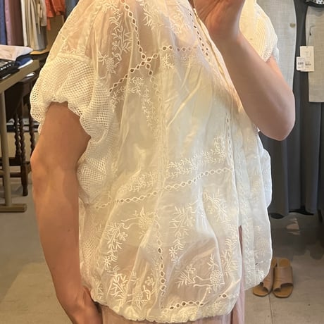 MARECHAL TERRE レース×メッシュブルゾン