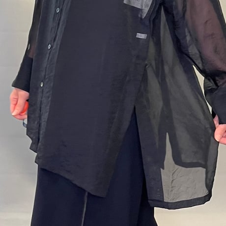 cafune シアーロングブラウス