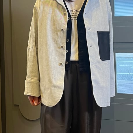 シャンブレイデニムカバーオールジャケット