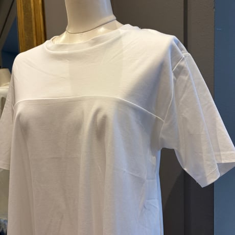 huitieme nid 裾イレギュラーレース半袖Tシャツ
