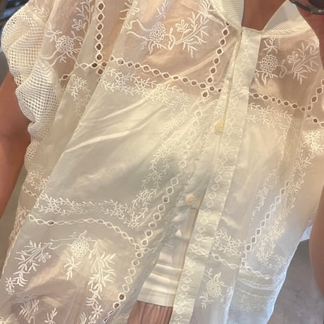 MARECHAL TERRE レース×メッシュブルゾン