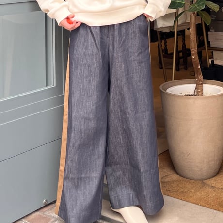 Arnev サイドラインデニムパンツ