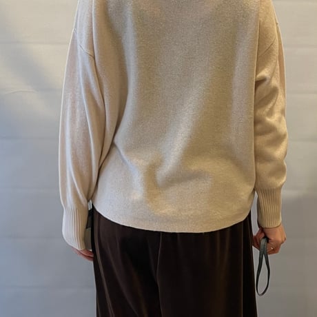 huitieme nid ボートネックウールニット