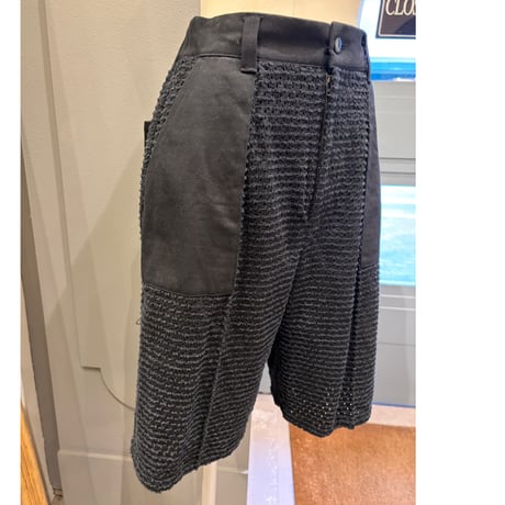 パンチングツィルバイオウォッシングハーフパンツ