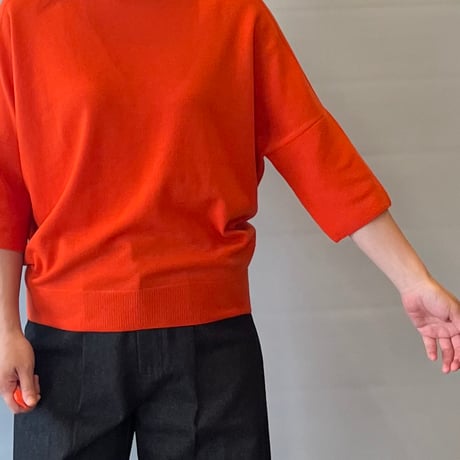 Maglia Plus ホールガーメント七分袖ニット