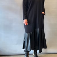 HERENCIA 裾異素材切り替えワンピース