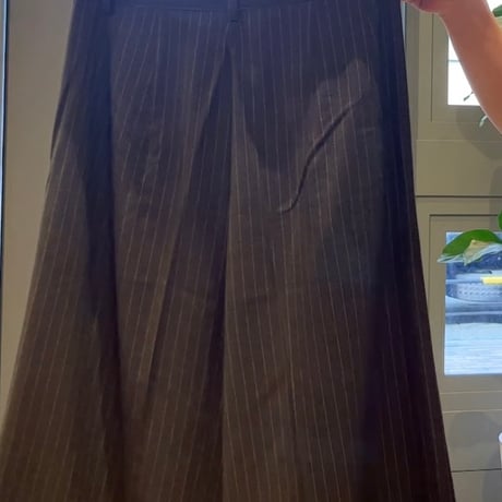 lovint ストライプワイドパンツ レースショートパンツ付き