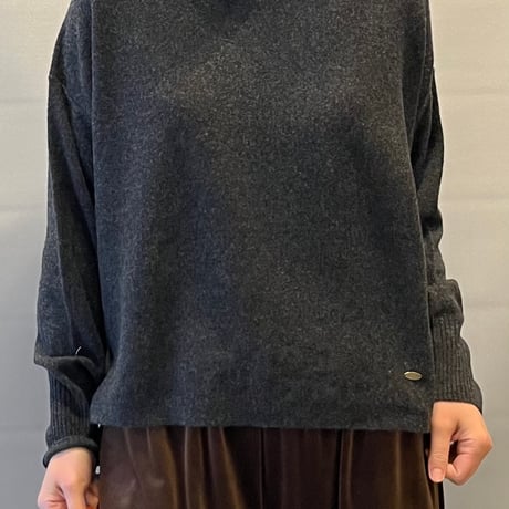 huitieme nid ボートネックウールニット