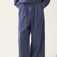 シャンブレイデニムワイドパンツ