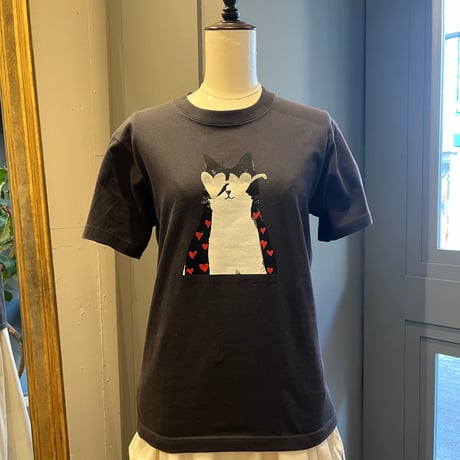DOSDIOSAS ねこプリントTシャツ