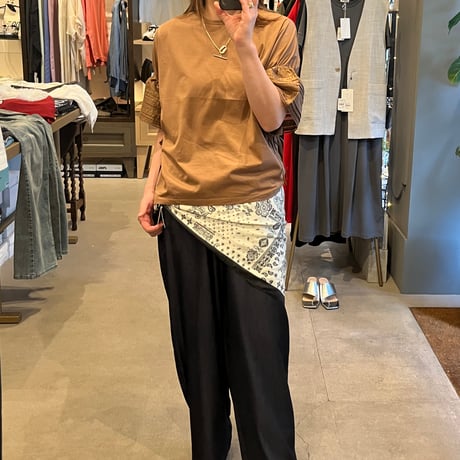 tricot tricot 異素材切り替えスリーブトップス