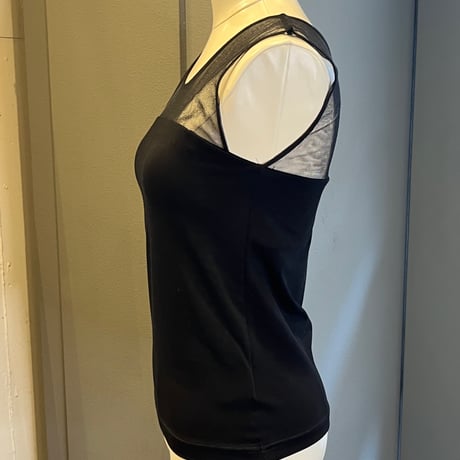 CLOCHE シアー切替えカップ付きタンクトップ