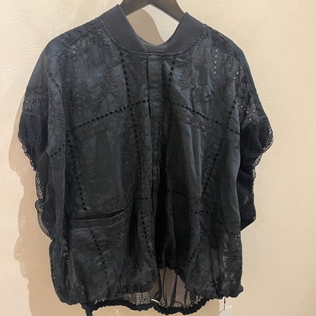 MARECHAL TERRE レース×メッシュブルゾン