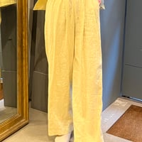 cafune リネンストレートワイドパンツ