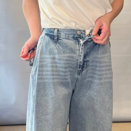 PASSIONE タックデニムパンツ