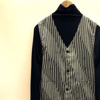 メンズ3L】大島紬シルク100%KIMONOオープンカラーシャツ半袖 鉄藍