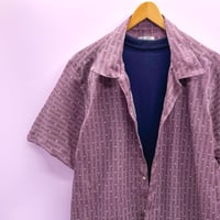 【LLサイズ】KIMONOカジュアルシャツ半袖　竹紫