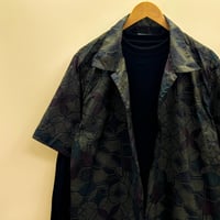 【LLサイズ】KIMONOカジュアルシャツ半袖　王黄